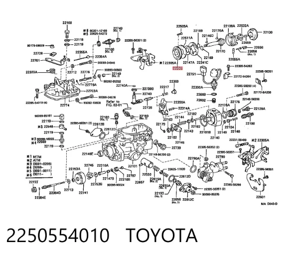 Pompa paliwa mechaniczna 2250554010 Toyota