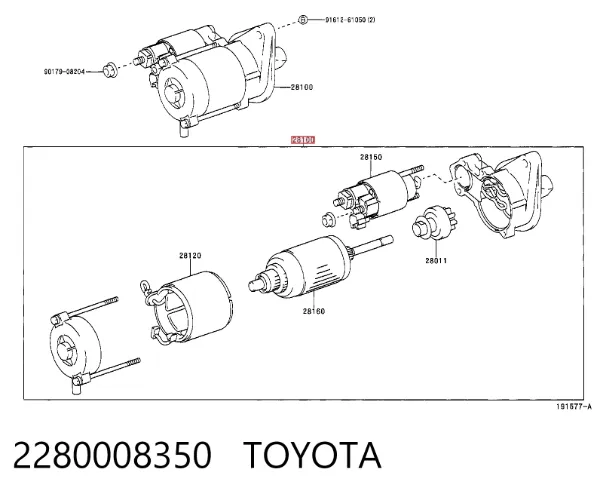 Rozrusznik 2280008350 Toyota