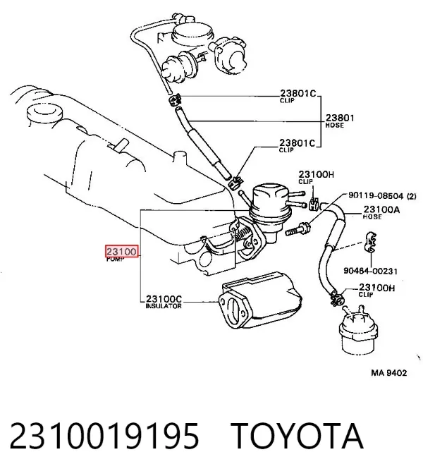 Pompa paliwa mechaniczna 2310019195 Toyota
