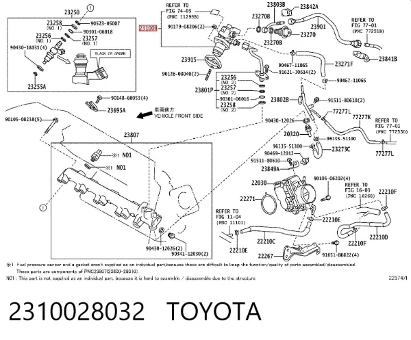 Pompa wtryskowa wysokiego ciśnienia 2310028032 Toyota