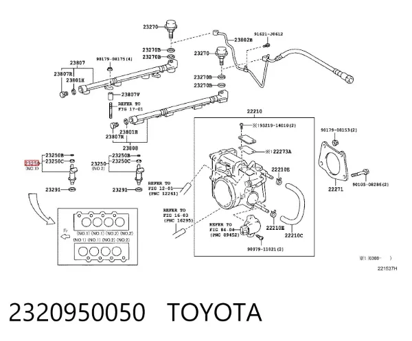Wtryskiwacz paliwa 2320950050 Toyota