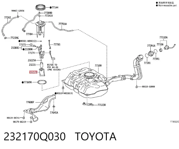 Filtr paliwa 232170Q030 Toyota