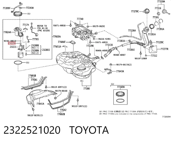  2322521020 Toyota