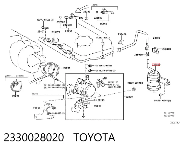 Filtr paliwa 2330028020 Toyota