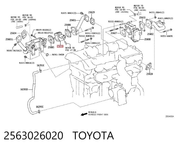Zawór recyrkulacji spalin EGR 2563026020 Toyota