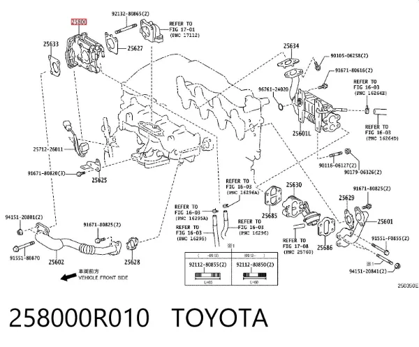 Zawór recyrkulacji spalin EGR 258000R010 Toyota