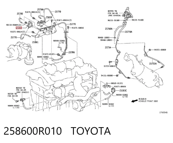 Zawór elektromagnetyczny regulacji klapy EGR 258600R010 Toyota