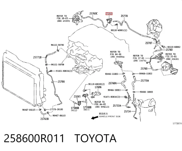 Zawór elektromagnetyczny regulacji klapy EGR 258600R011 Toyota