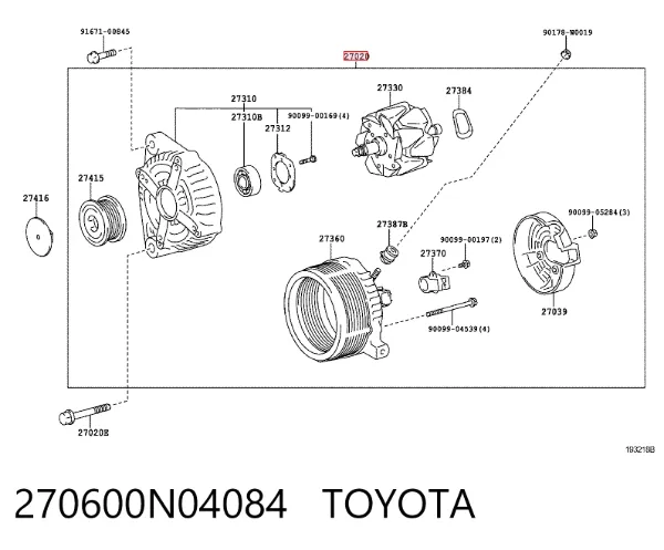 Alternator 270600N04084 Toyota