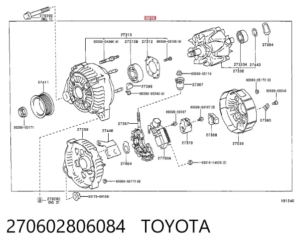 Alternator Toyota Highlander I