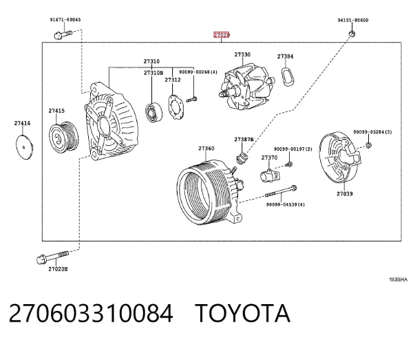 Alternator 270603310084 Toyota