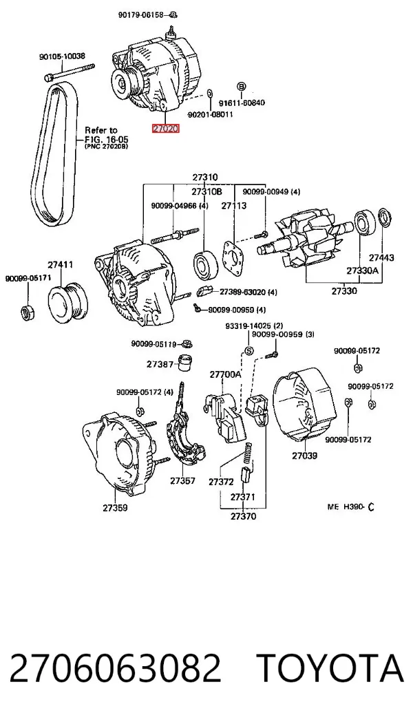Alternator 2706063082 Toyota