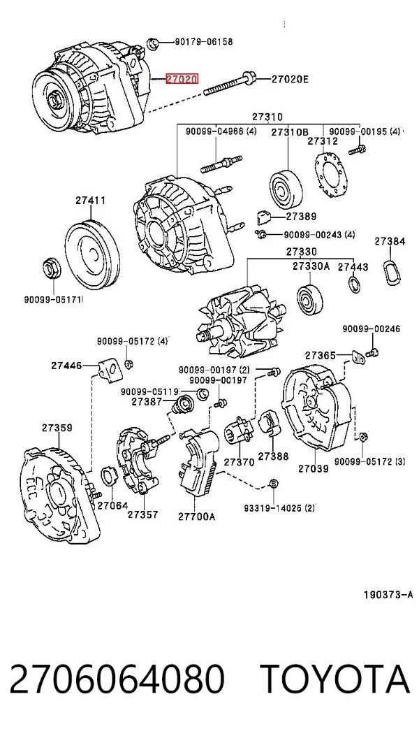 Alternator 2706064080 Toyota