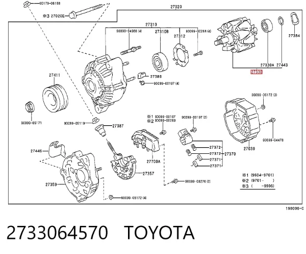 Wirnik alternatora Toyota Picnic XM1