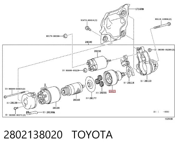 Bendiks rozrusznika 2802138020 Toyota