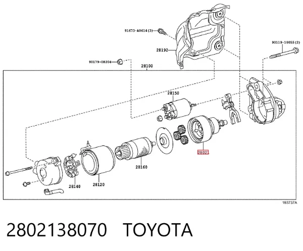 Bendiks rozrusznika 2802138070 Toyota
