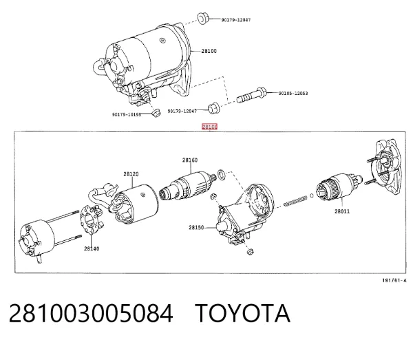 Rozrusznik 281003005084 Toyota