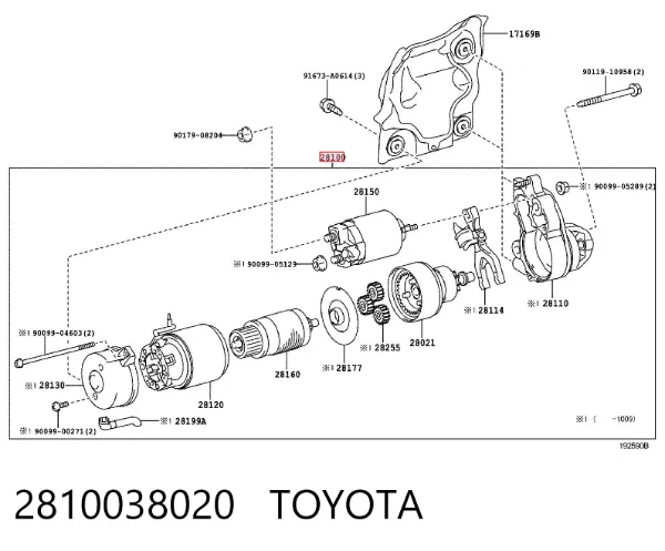 Rozrusznik 2810038020 Toyota