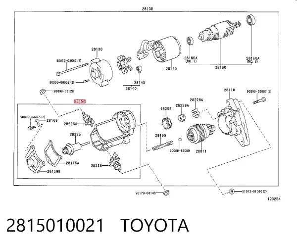 Elektromagnes rozrusznika 2815010021 Toyota