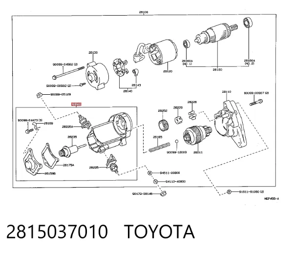 Elektromagnes rozrusznika 2815037010 Toyota