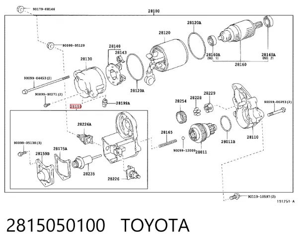 Elektromagnes rozrusznika Toyota Land Cruiser 100