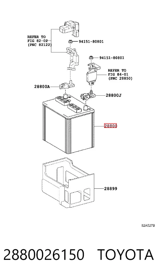 Bateria (akumulator) 2880026150 Toyota