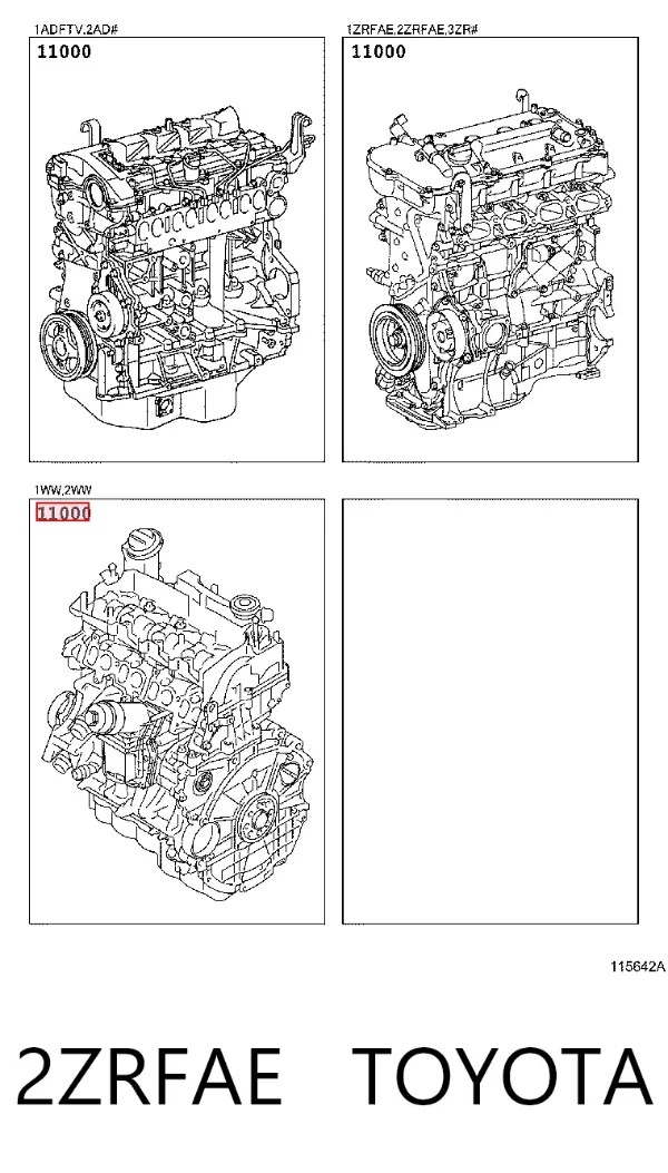 Silnik w komplecie 2ZRFAE Toyota