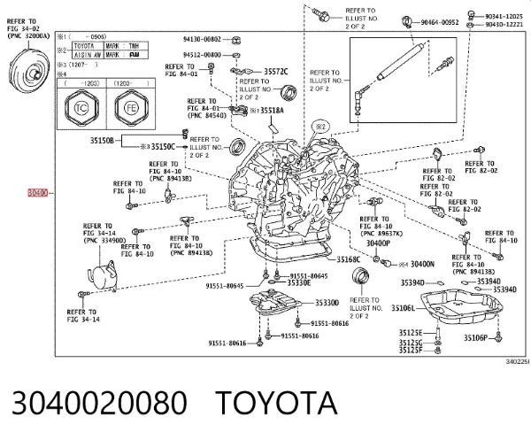 Automatyczna skrzynia biegów, kompletna 3040020080 Toyota