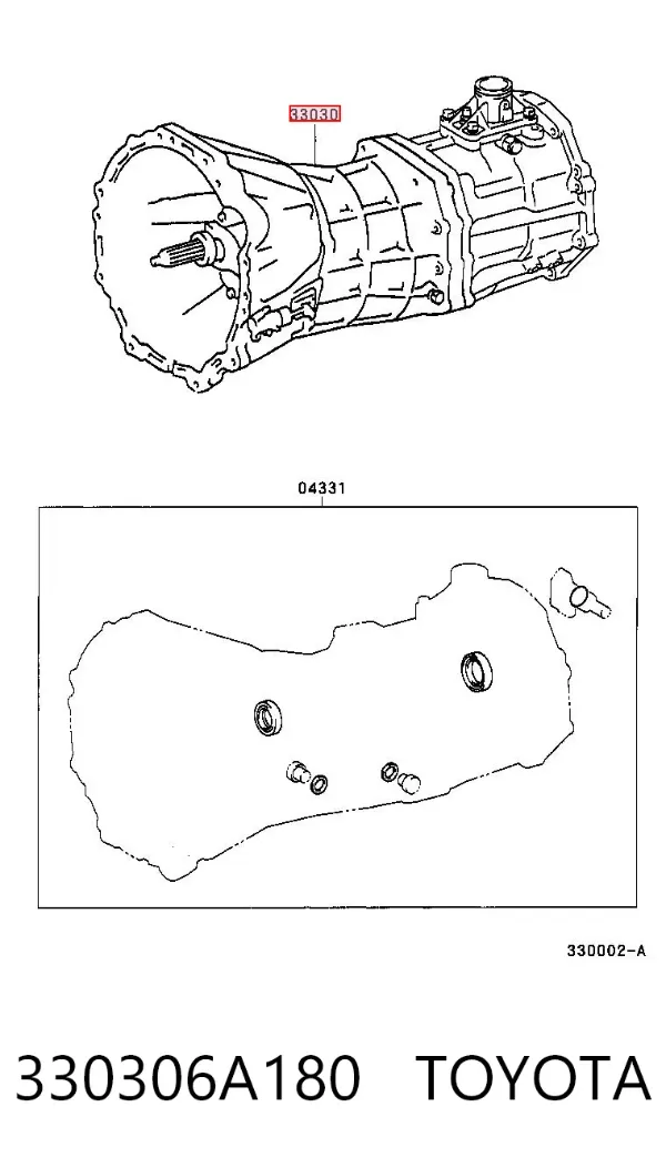 Mechaniczna skrzynia biegów w komplecie 330306A180 Toyota