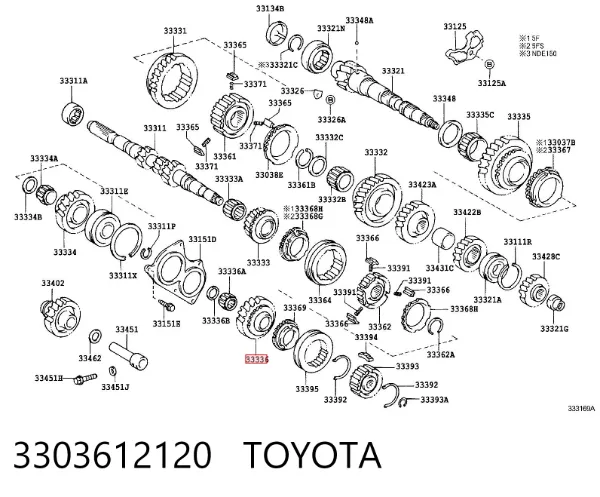 Koło zębate 5. biegu napędzające Toyota Auris UKP