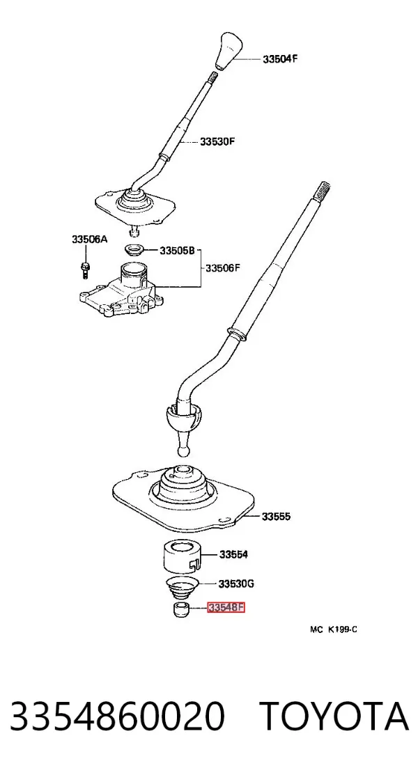 Poduszka amortyzatora tylnego 3354860020 Toyota