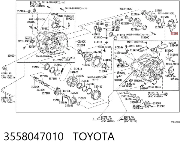 Aktuator zmiany biegów 3558047010 Toyota