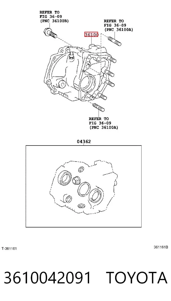 Skrzynia rozdzielcza 3610042091 Toyota