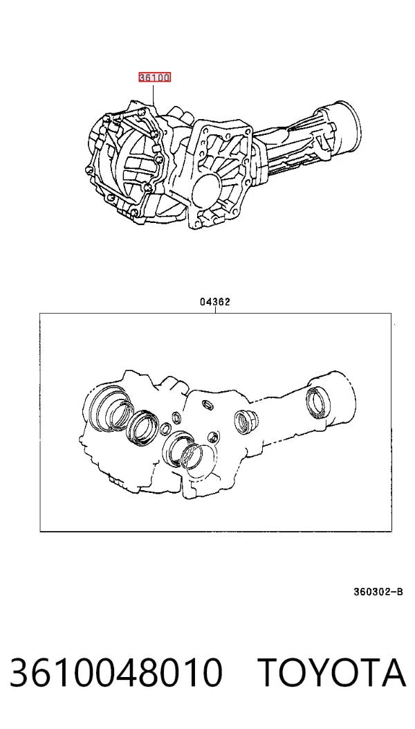 Skrzynia rozdzielcza 3610048010 Toyota
