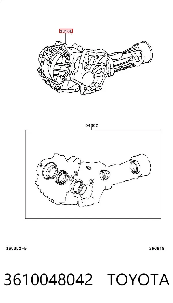 Skrzynia rozdzielcza 3610048042 Toyota