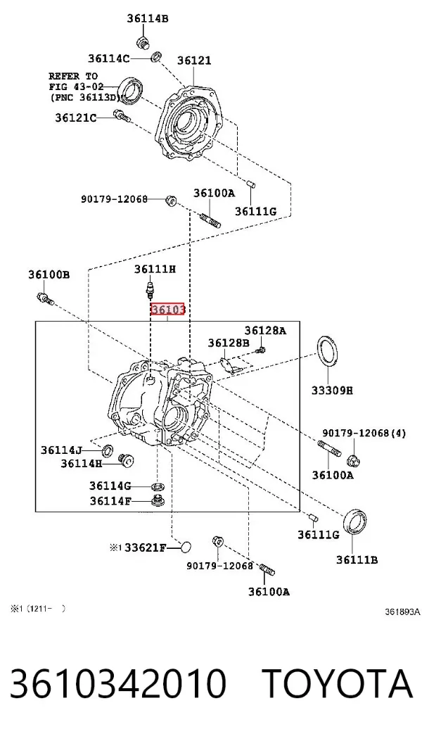 Skrzynia rozdzielcza 3610342010 Toyota