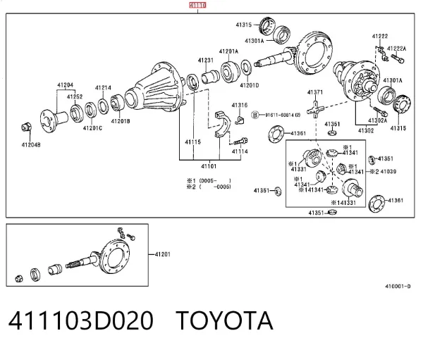 Reduktor mostu tylnego Toyota Land Cruiser 90