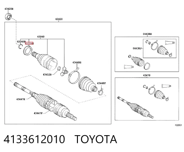 Uszczelniacz półosi mostu przedniego Toyota Starlet II