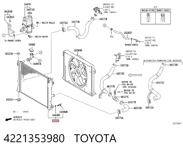 Chłodnica silnika 4221353980 Toyota