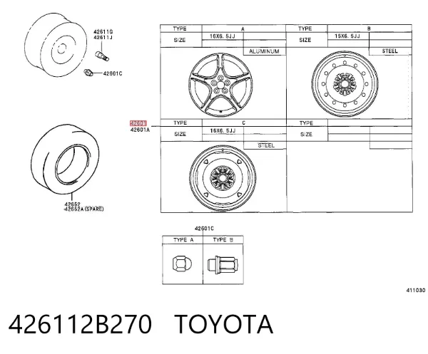  426112B270 Toyota