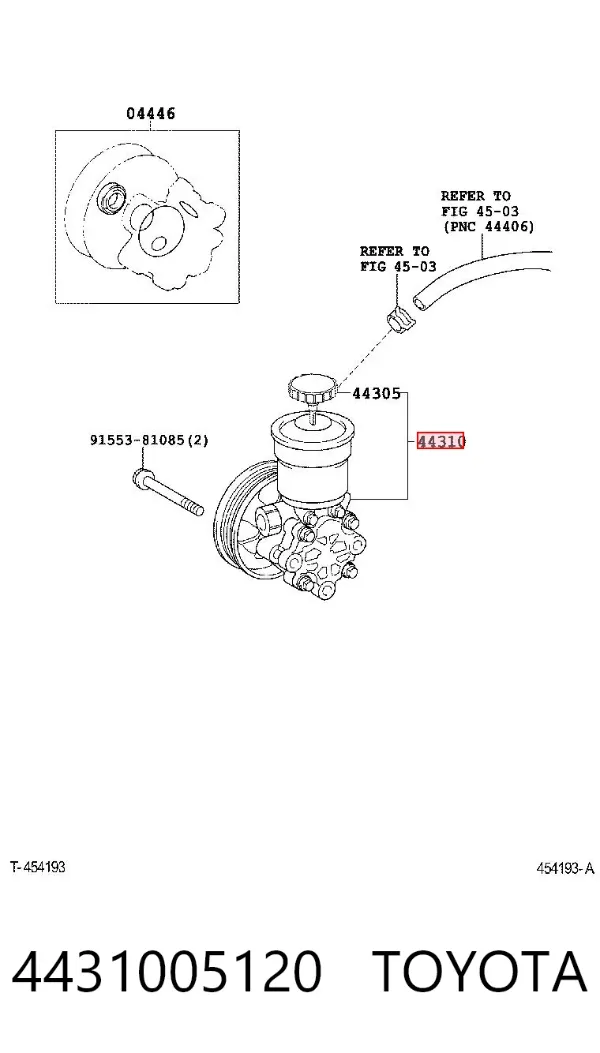 Pompa wspomagania hydraulicznego kierownicy 4431005120 Toyota