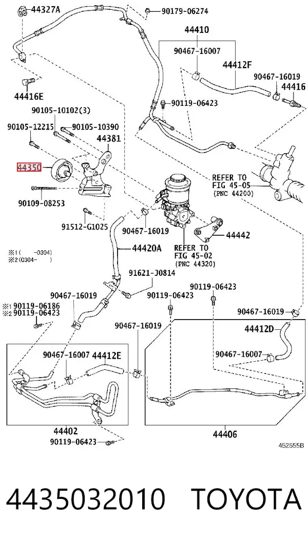 Rolka napinacza paska napędowego 4435032010 Toyota