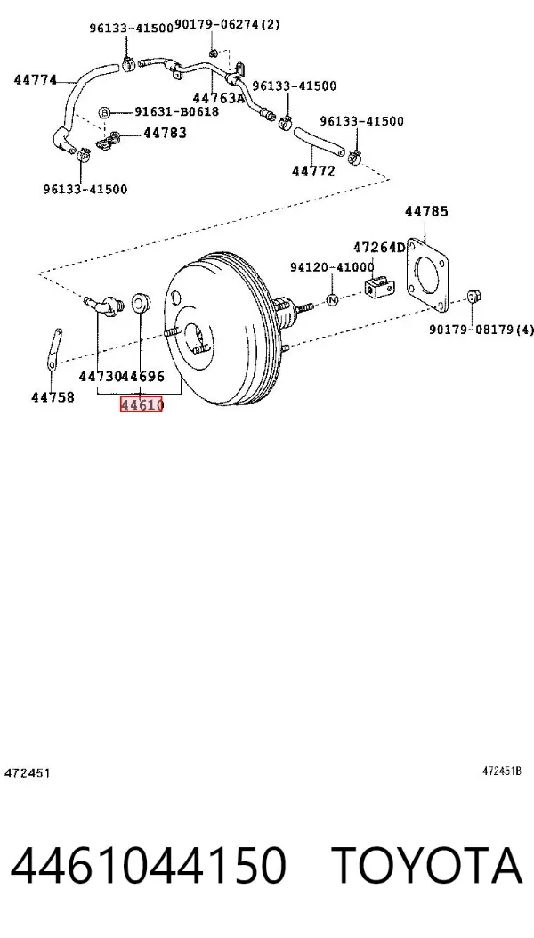 Wzmacniacz próżniowy hamulców 4461044150 Toyota