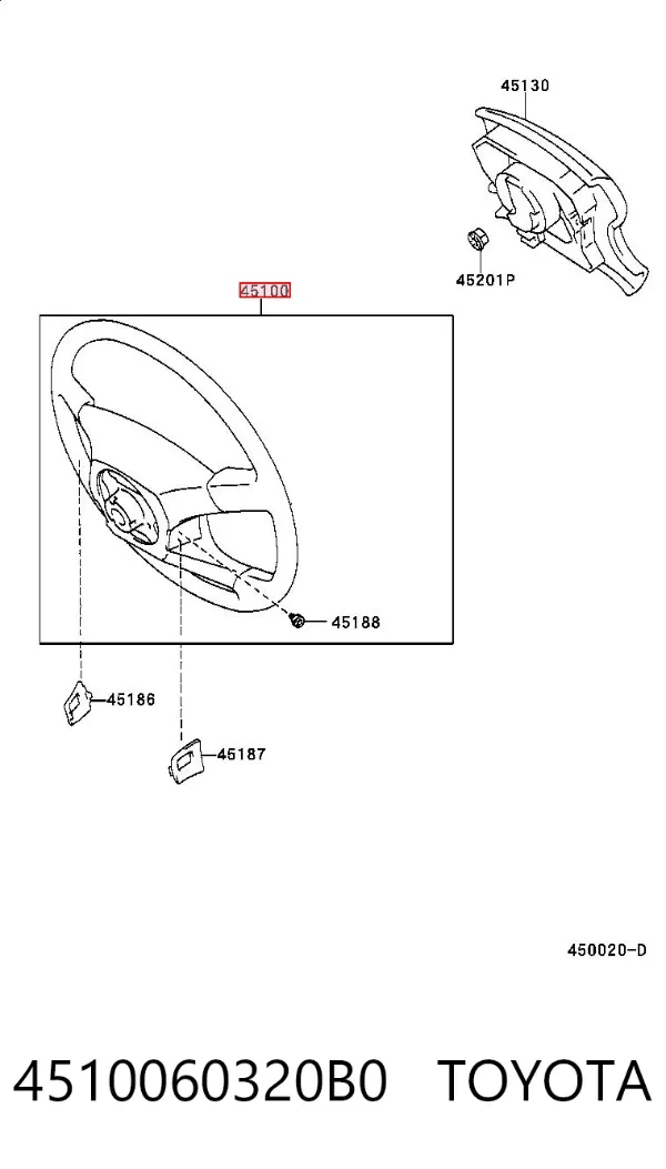 Kierownica 4510060320B0 Toyota