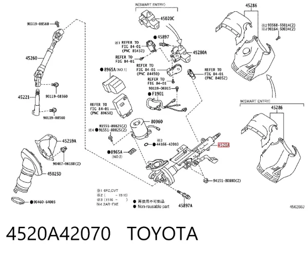 Kolumna (wał) kierownicza (kierownicy) Toyota RAV4 V