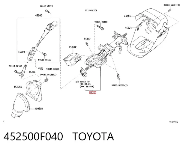 Kolumna (wał) kierownicza (kierownicy) Toyota Corolla VERSO