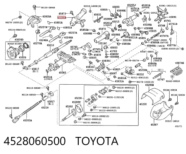 Obudowa stacyjki 4528060500 Toyota