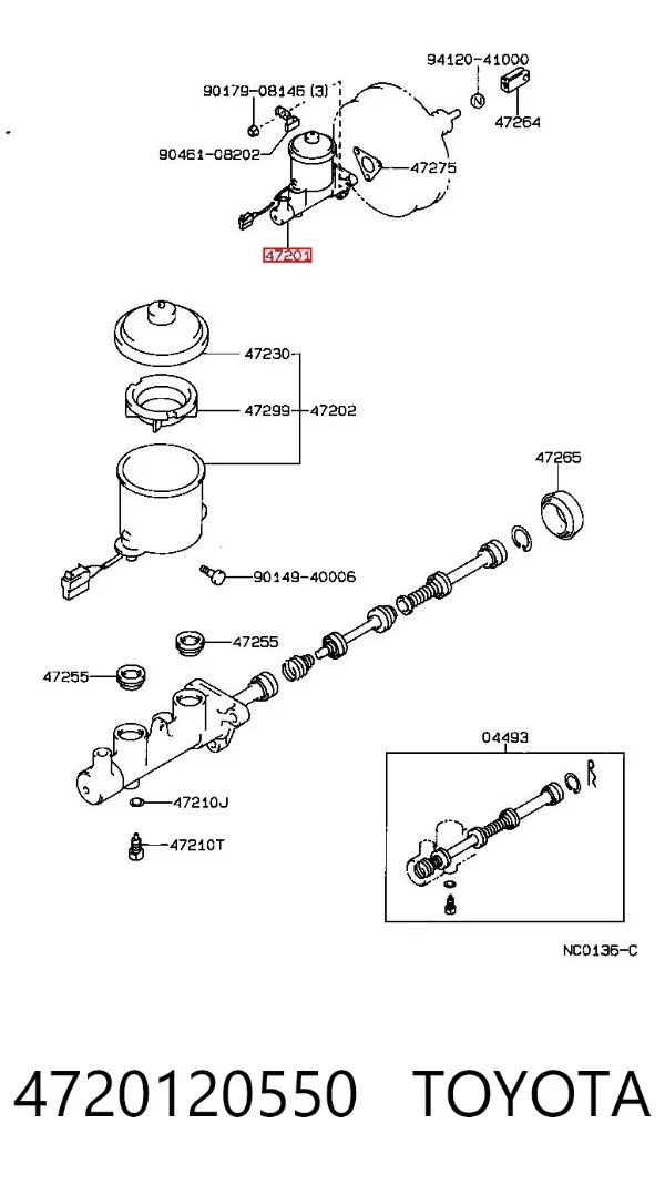 Główny cylinder hamulców Toyota Carina II
