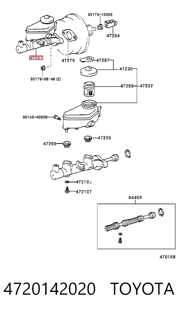 Główny cylinder hamulców Toyota RAV4 I