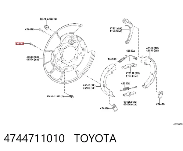 Zestaw naprawczy klocków hamulcowych 4744711010 Toyota